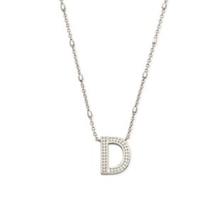 KENDRA SCOTT Initial D Rhodium Over Brass Necklace